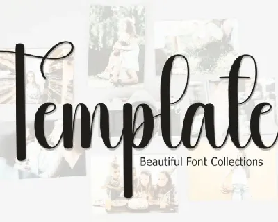 Template Script font