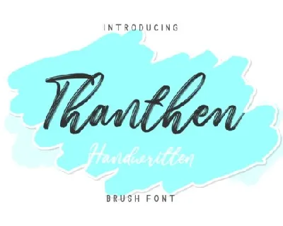 Thanthen Brush font