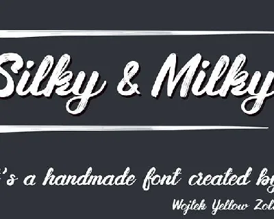 Silky&Milky font