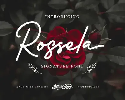 Rossela Signature font