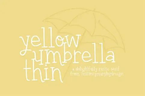 Yellow Umbrella font