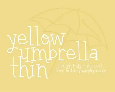 Yellow Umbrella font