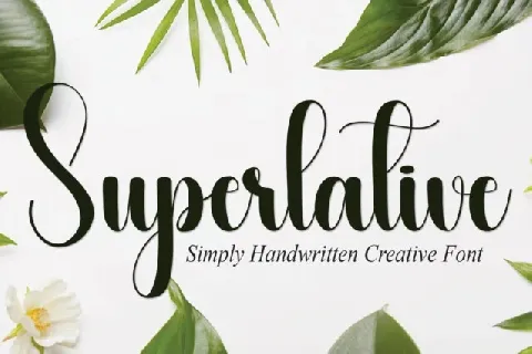 Superlative Script font