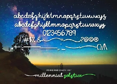 Millennial Solstice Script Free font