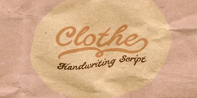 Clothe PERSONAL USE ONLY font