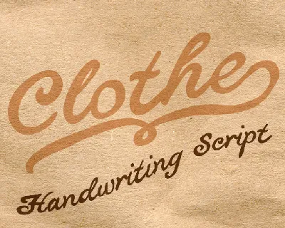 Clothe PERSONAL USE ONLY font