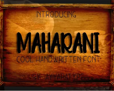 MAHARANI HANDWRITTEN font