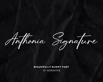 AnthoniaSignature font