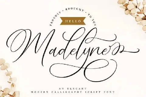 Hello Madelyne Calligraphy font