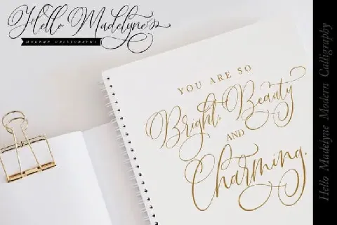 Hello Madelyne Calligraphy font