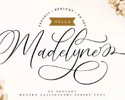 Hello Madelyne Calligraphy font