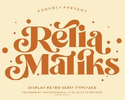 Relia Maliks font