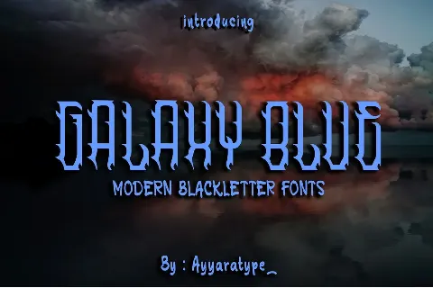 GALAXY BLUE font