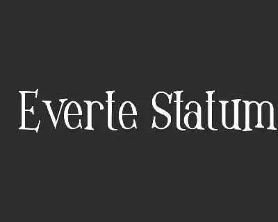 Everte Statum font