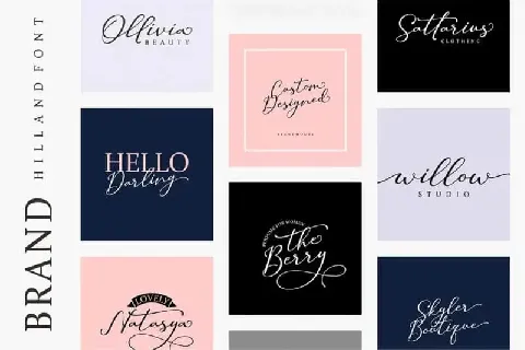 Hilland Script font