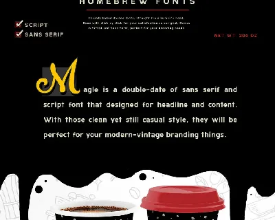 Magle Coffee Branding Script font