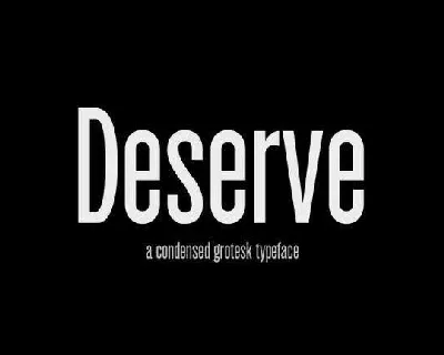 Deserve font