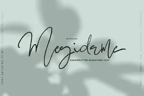 Megidame Signature font