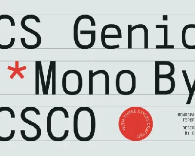 CS Genio Mono font