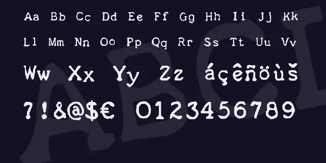 zai Royal P Typewriter 1933 font