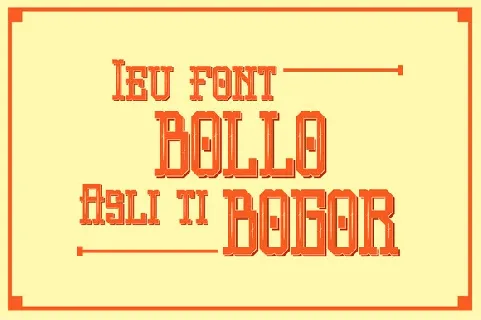 Bollo Typeface font