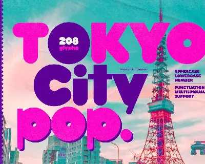 Tokyo City Pop font