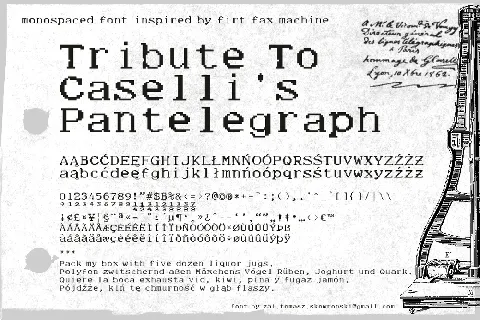 zai Tribute To Caselli's Pantelegraph font