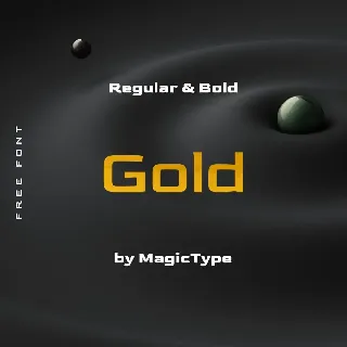 Gold font