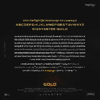 Gold font