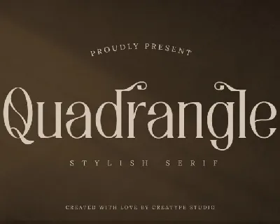 Quadrangle font