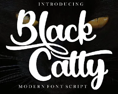 Black Catty Script font