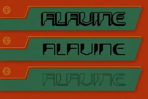 Alavine 3D font