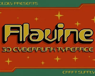 Alavine 3D font