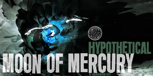 Hypothetical moon of Mercury font