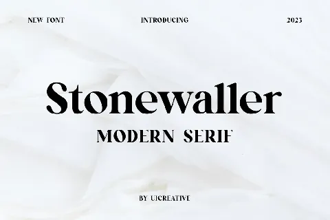 Stonewaller font