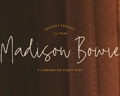 Madison Bowie font