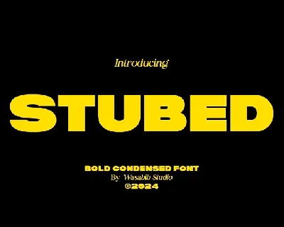 Stubed font