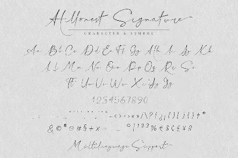 Hillonest Signature font