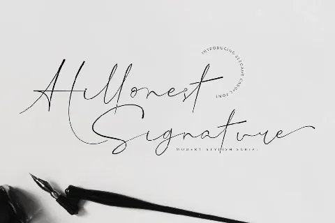 Hillonest Signature font