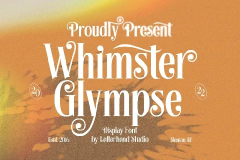 Whimster Glympse font