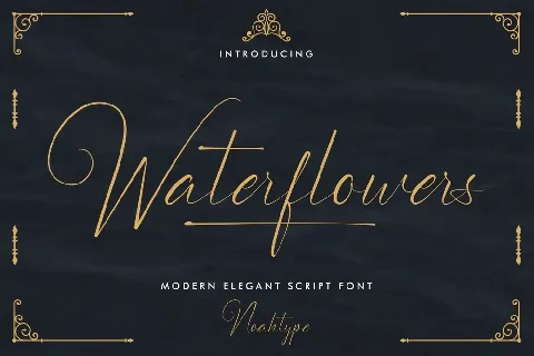 Waterflowers font