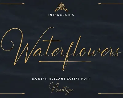 Waterflowers font