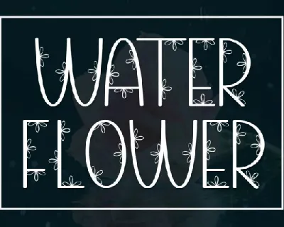 Water Flower Display font