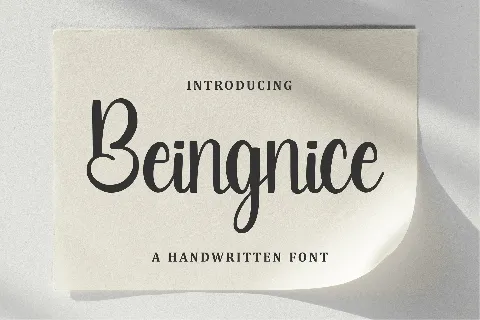 Beingnice font