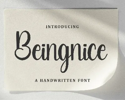 Beingnice font