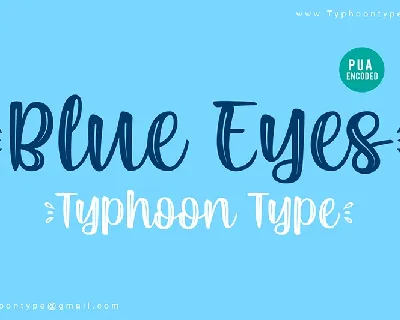 Blue Eyes Script font