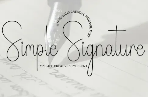 Simple Signature Typeface font