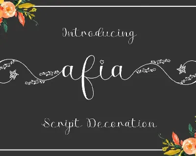 Afia Script font