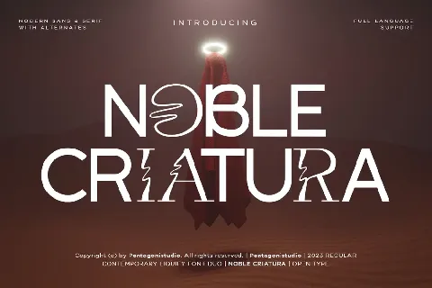 noble criatura Demo font