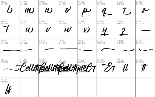 Celistyne Demo font